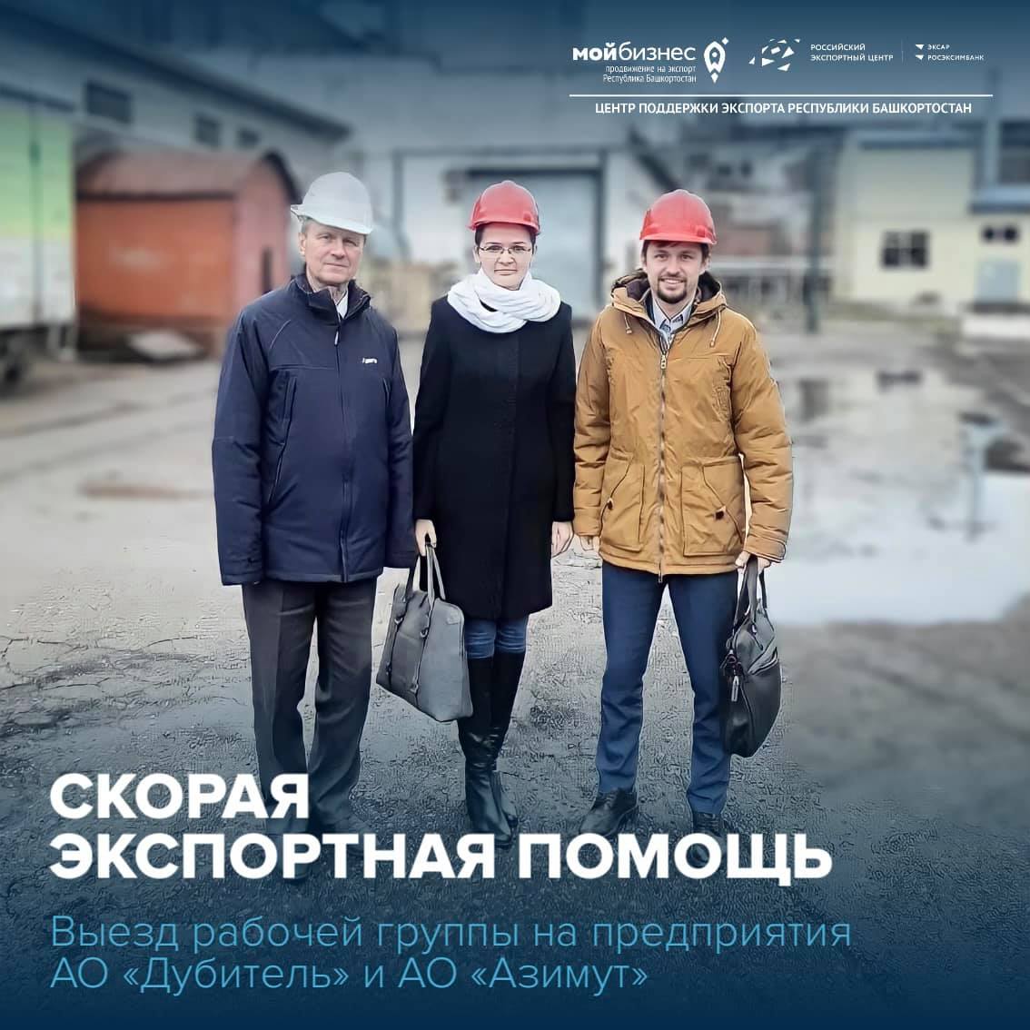 Выезд рабочей группы на предприятия «Дубитель» и АО «Азимут»