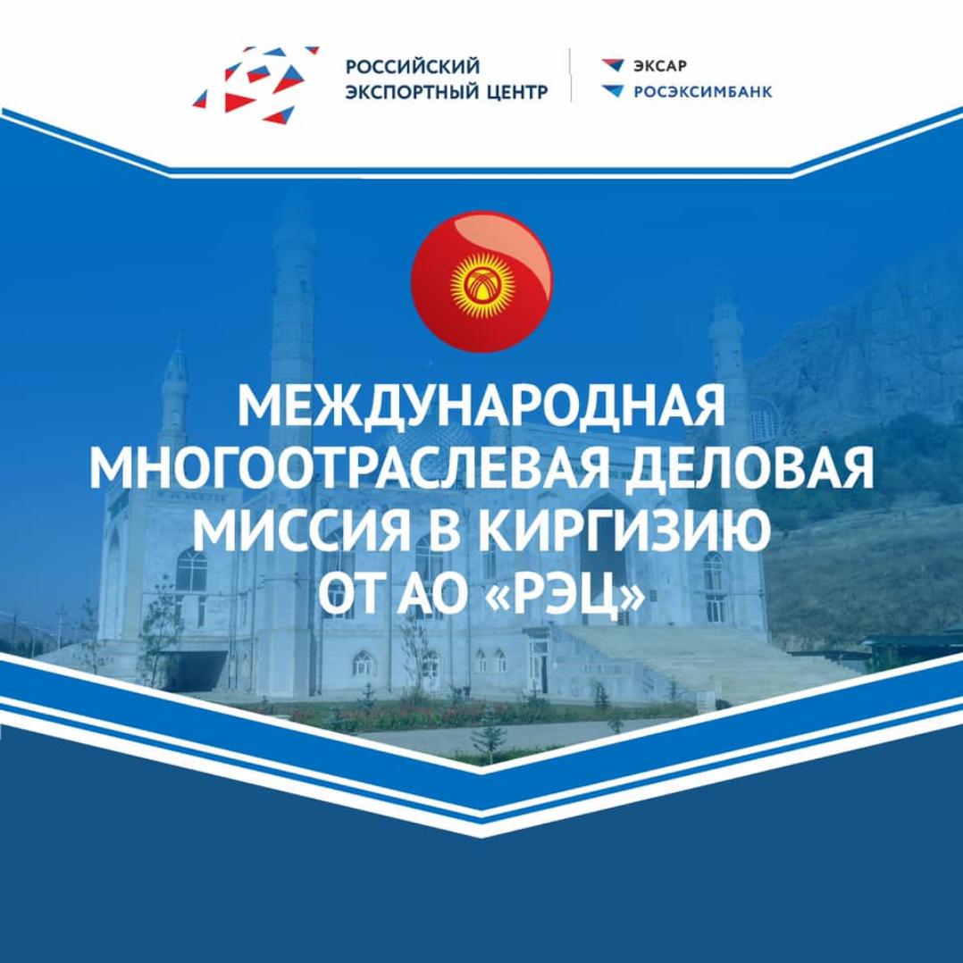 С 10 по 12 ноября 2021 года Российский экспортный центр организует международную многоотраслевую деловую миссию в Киргизию