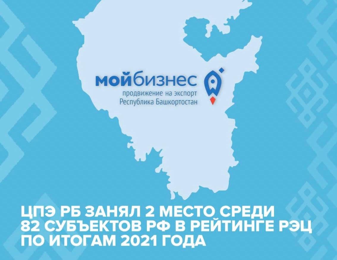 ЦПЭ Республики Башкортостан занял второе место в рейтинге региональных ЦПЭ по итогам 2021 года